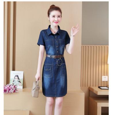 ĐẦM JEAN BODY CỔ SƠ MI PHỐI TÚI - J.88